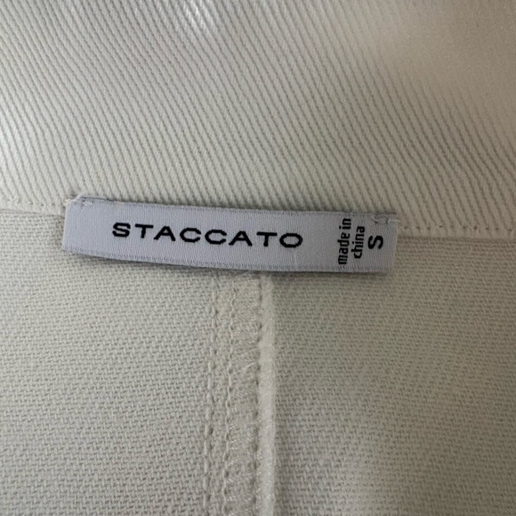 Staccato Cream Textured Bomber Jacket with pallets - Picture 4 of 5